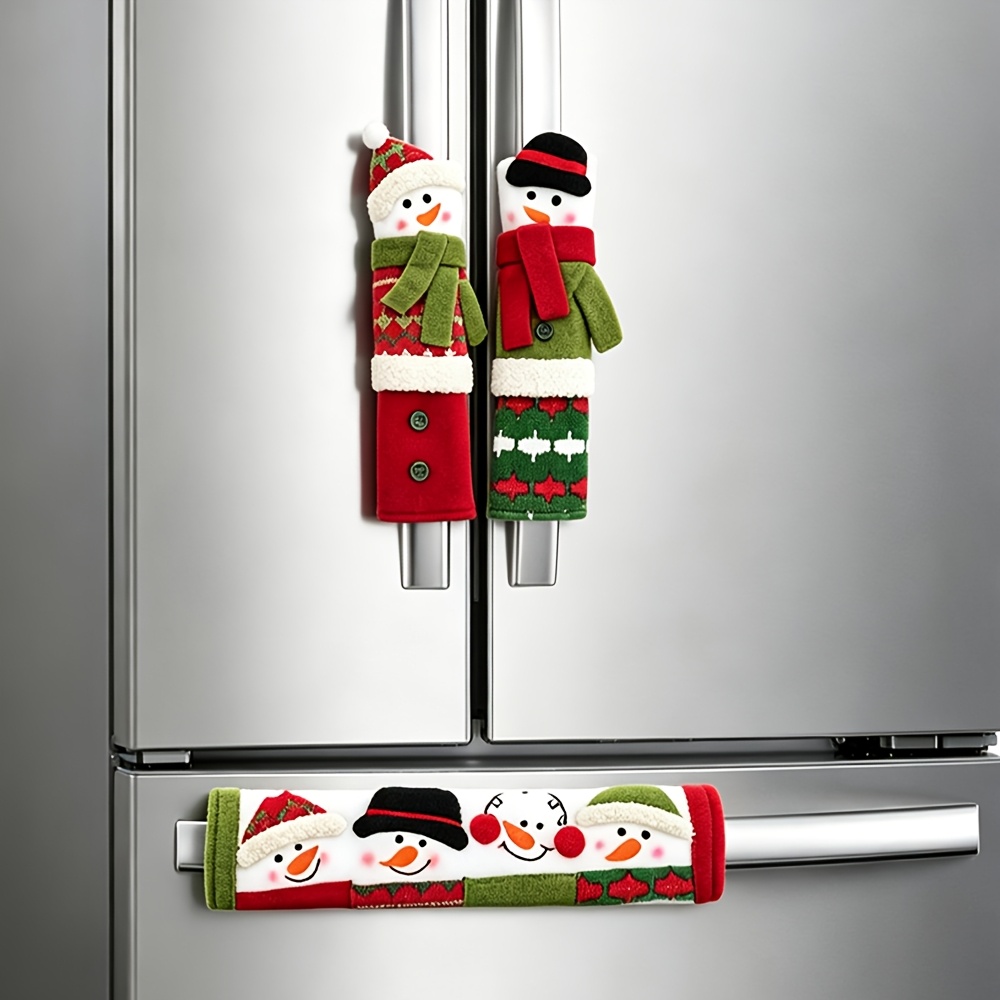 Door Handle - Christmas Snowman Refrigerator Door Handle Covers