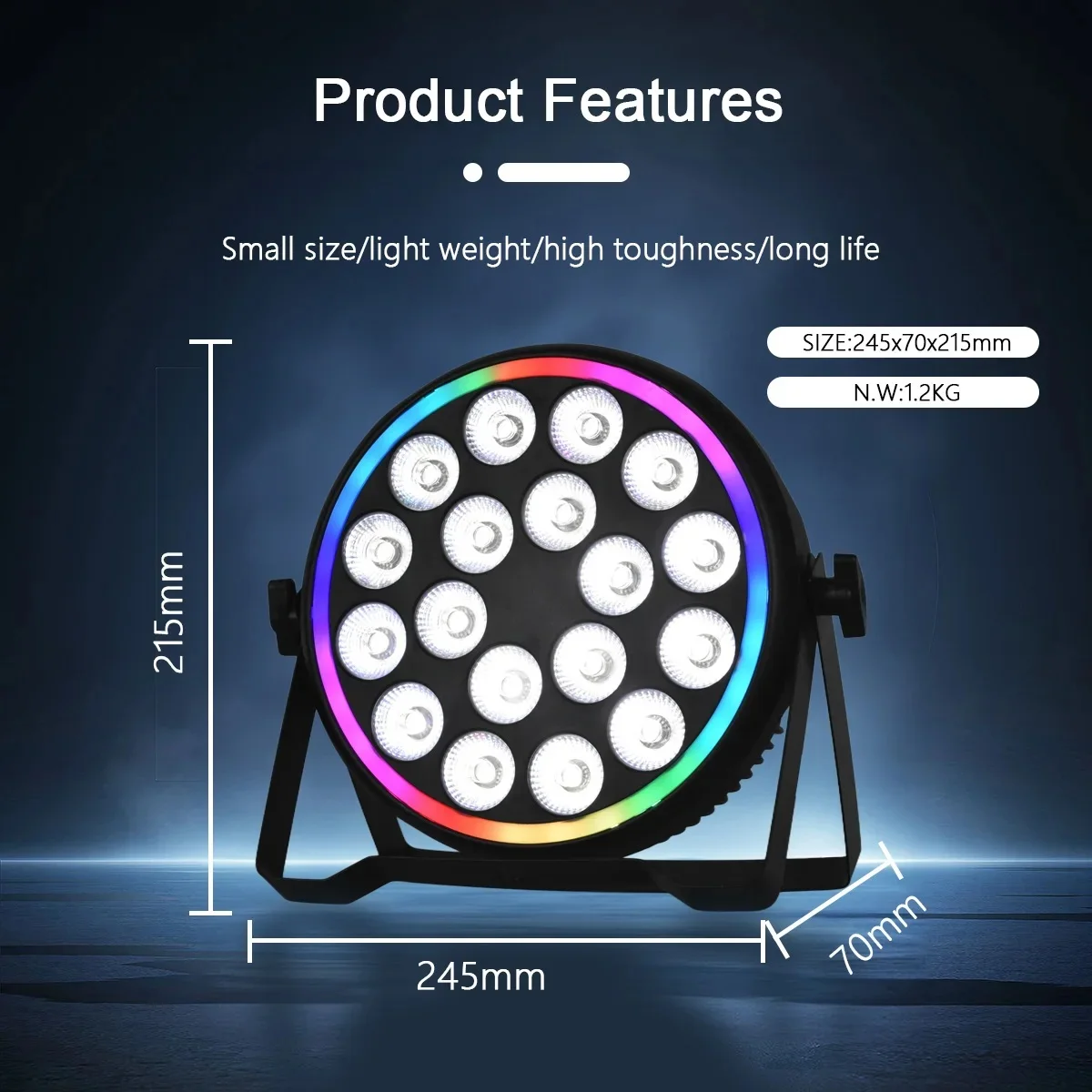 Led Strip Lights - 180W RGBW 4In1 LED Par Lights