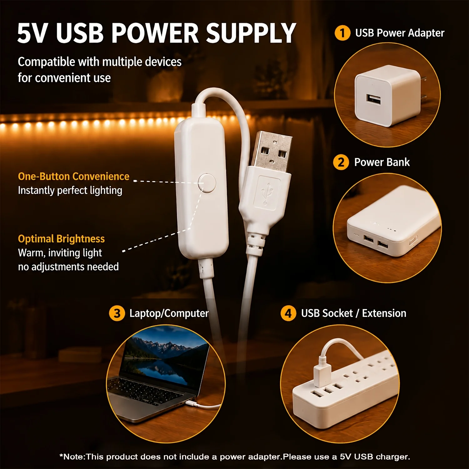 LED Strip Lights USB Button Co - Led Strip Lights 评论和价格
