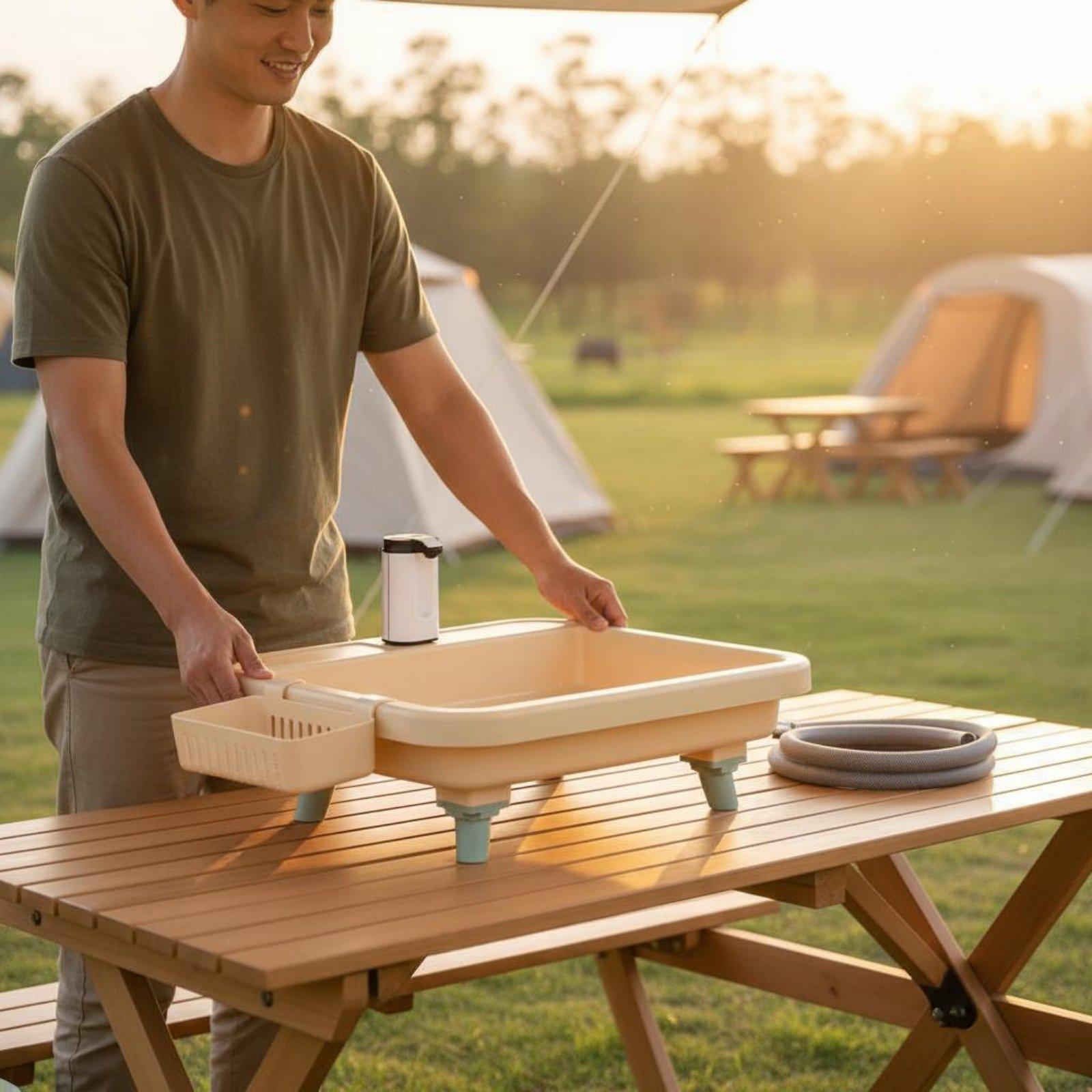 Portable Camping Sink with Bui - Faucet 评论和价格