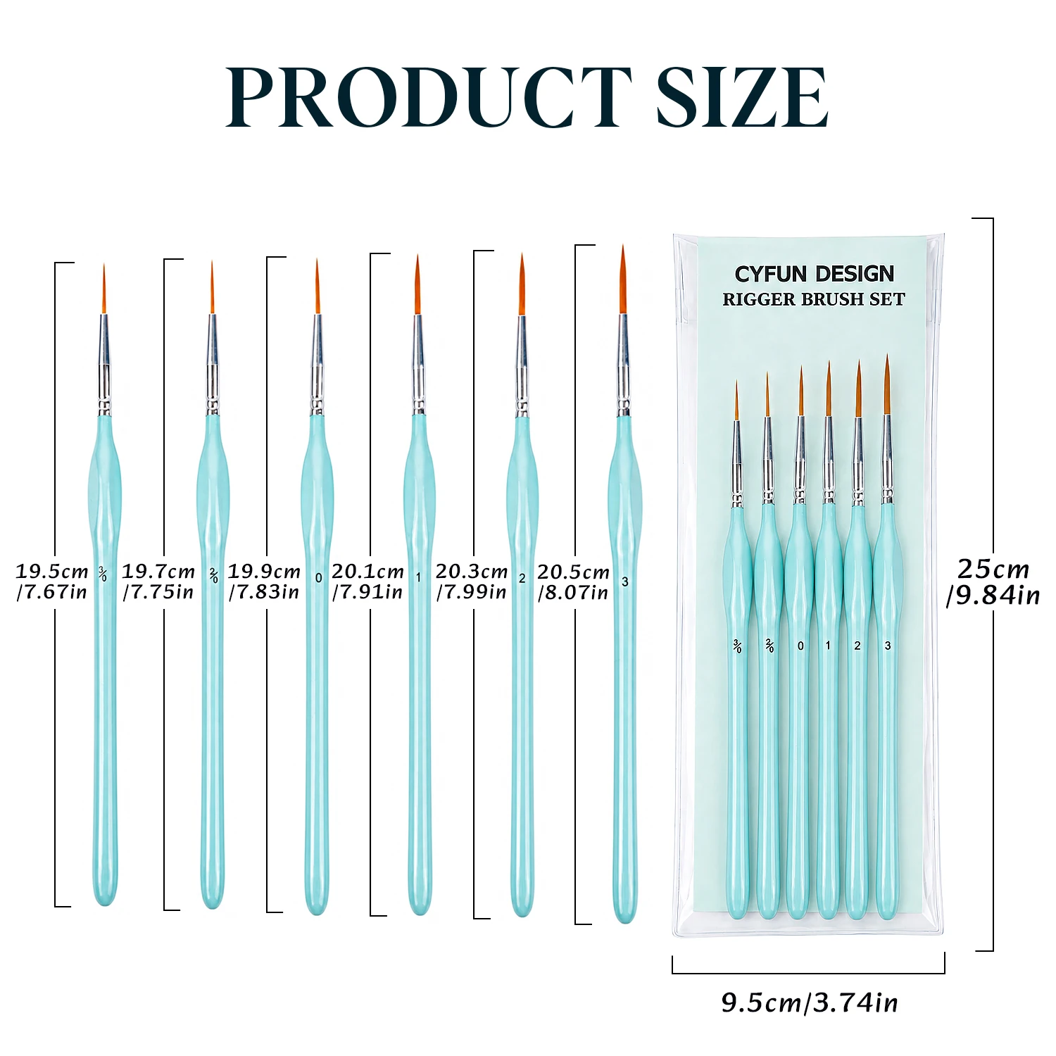 6pcs Rigger Paint Brushes Set, - Paint Brush 评论和价格