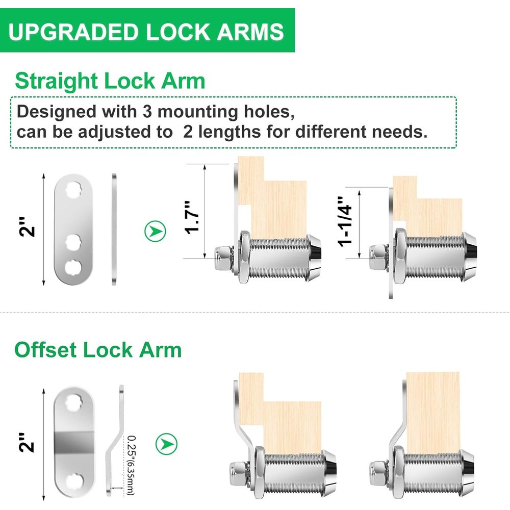 5 Pack Cabinet Lock with Keys, - Door Lock 评论和价格