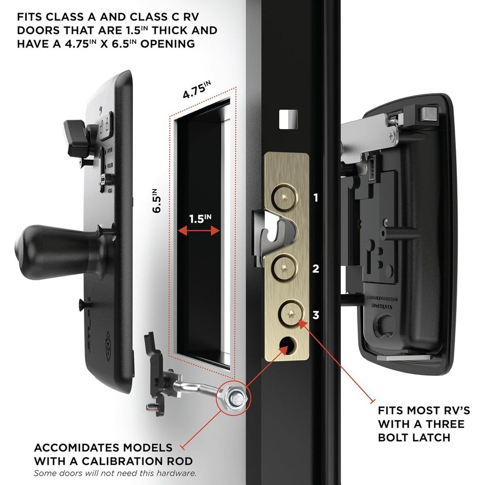 Atlas RV Door Lock for Class A - Door Lock 评论和价格