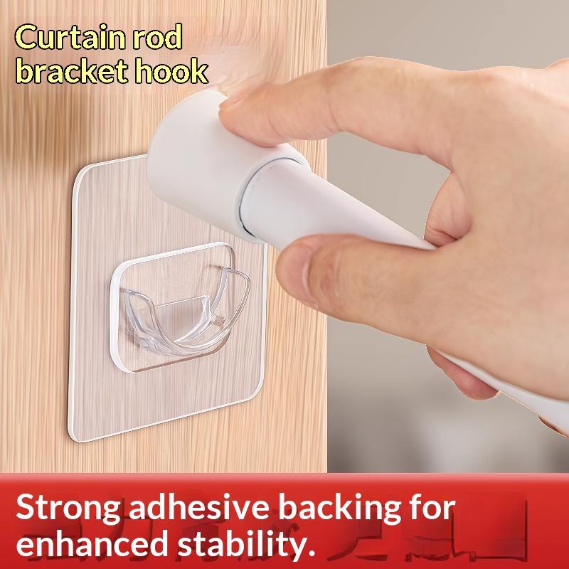 N$ 4 PCS Transparent Adhesive  - Curtain Rods 评论和价格