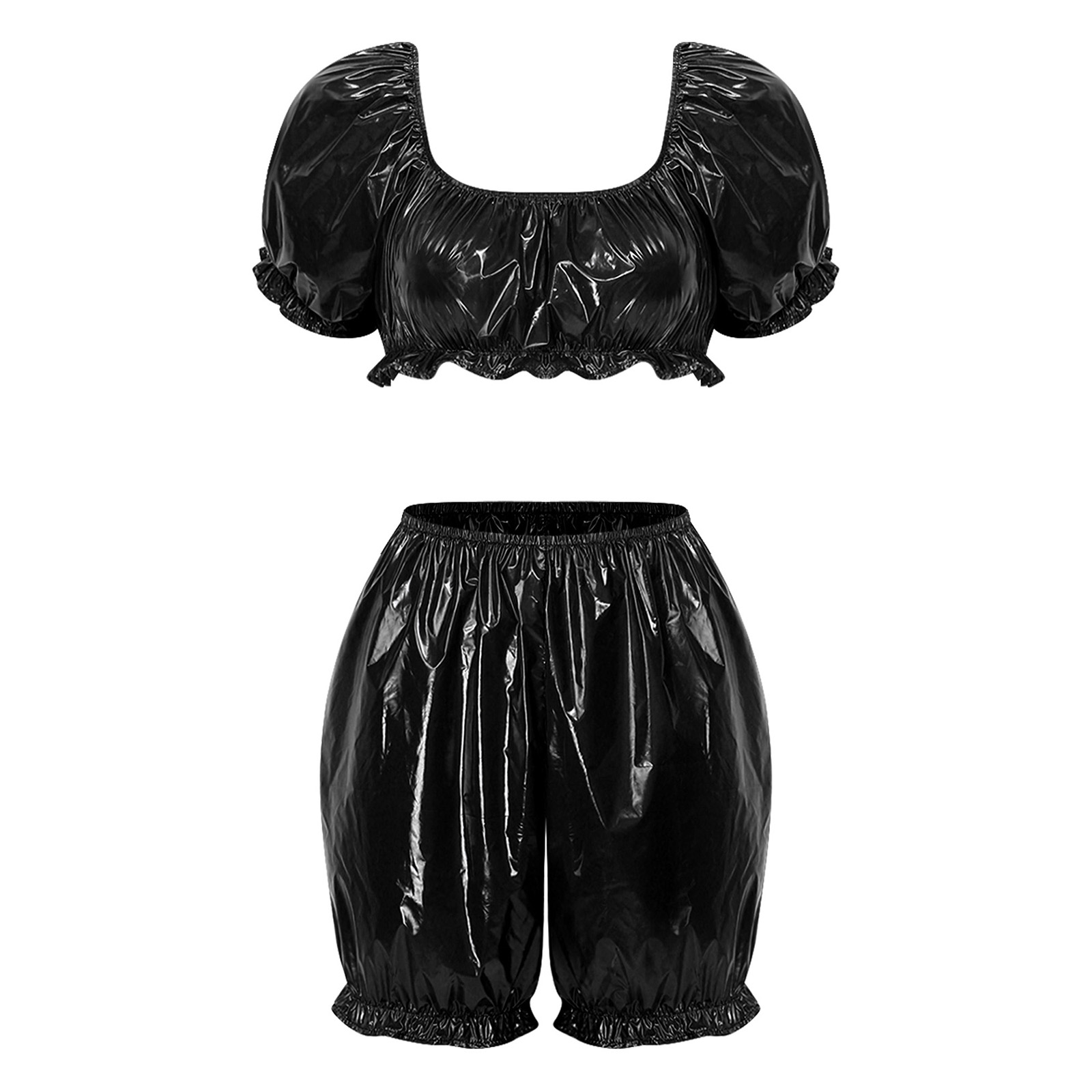 Womens Wet Look PU Leather Clu - Wallpaper 评论和价格