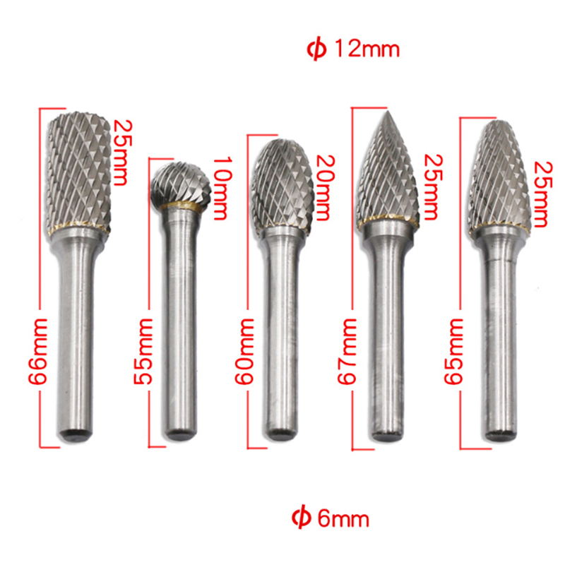Carbide Rotary Burr Set 12MM H - Drill Bits 评论和价格
